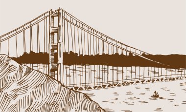 Golden Gate Bridge clipart