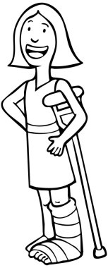 Broken Leg clipart