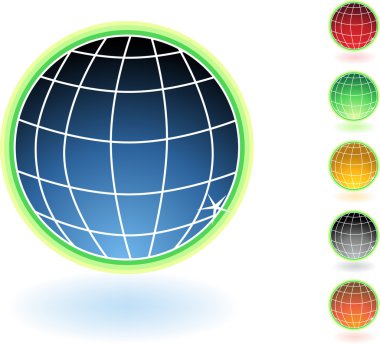 3D Globes clipart