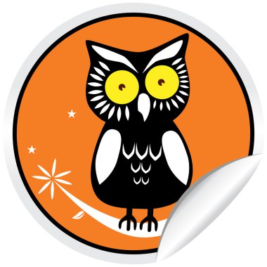 Halloween Owl Sticker clipart