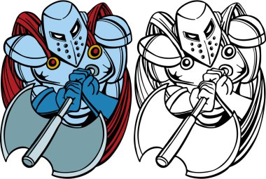 Knight Axe clipart