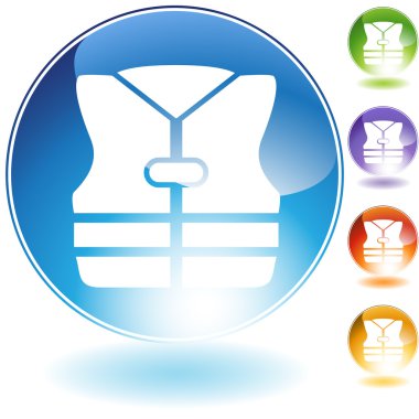 Life Jacket Crystal Icon clipart