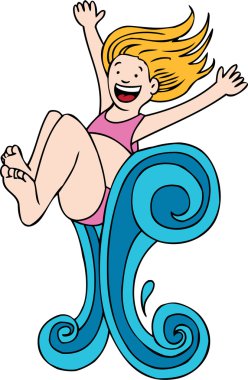 Splashing Girl clipart