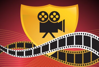 Movie Background: Film Slate Reel clipart