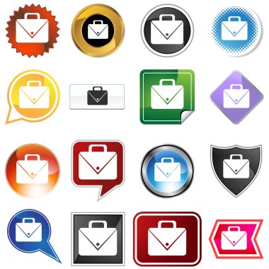 Multiple Buttons - Office Briefcase clipart