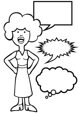 Speaking Woman clipart