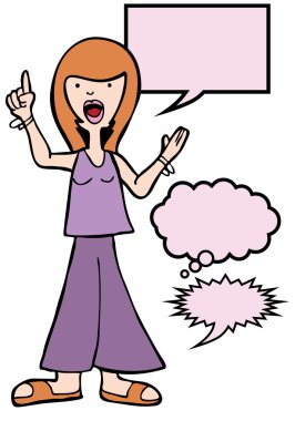 Speaking Woman clipart