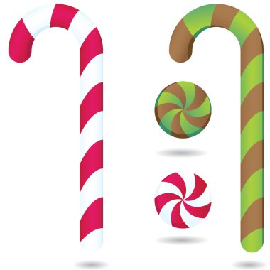 Candy canes and Peppermints clipart