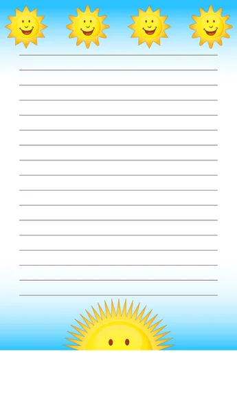 Ηλιοφάνειας σημειωματάριο — Διανυσματικό Αρχείο