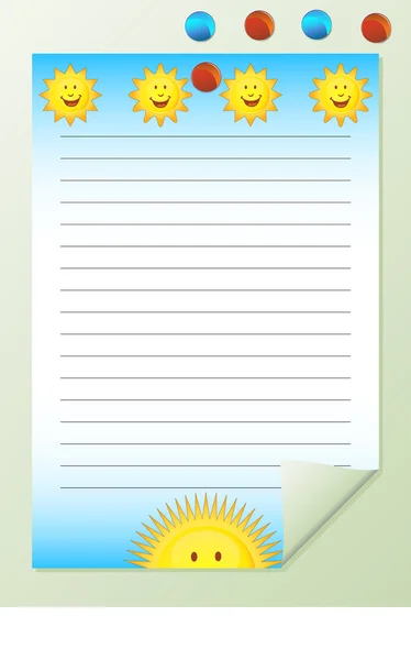 Ηλιοφάνειας σημειωματάριο — Διανυσματικό Αρχείο