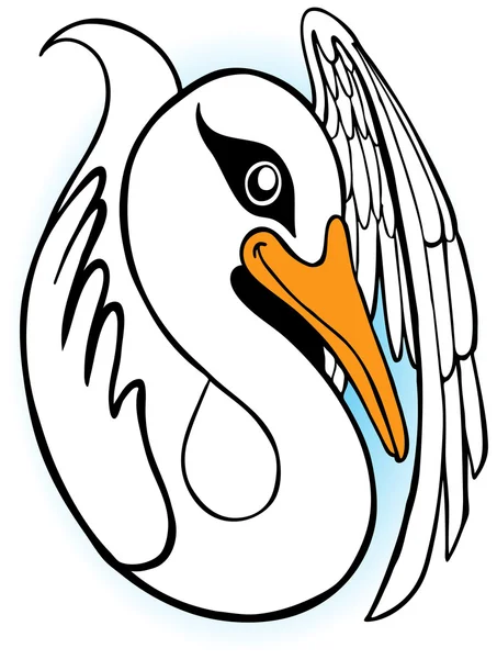 Swan Cartoon — Stock Vector