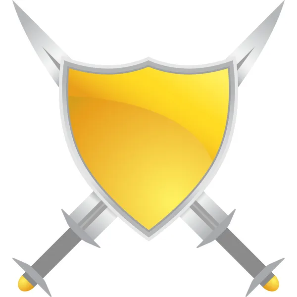 Espada e escudo — Vetor de Stock