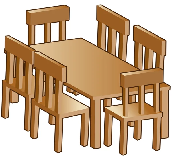 Table de salle à manger — Image vectorielle