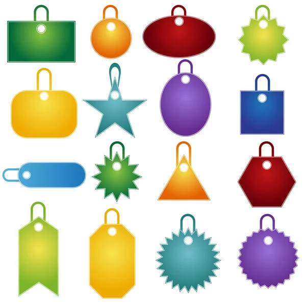Vários ícones de tag —  Vetores de Stock