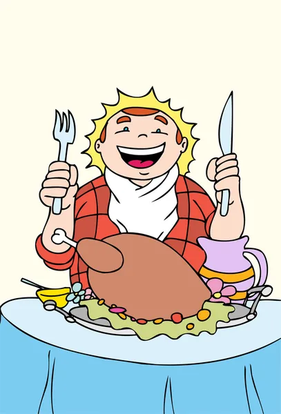 Thanksgiving Feast — Stock Vector