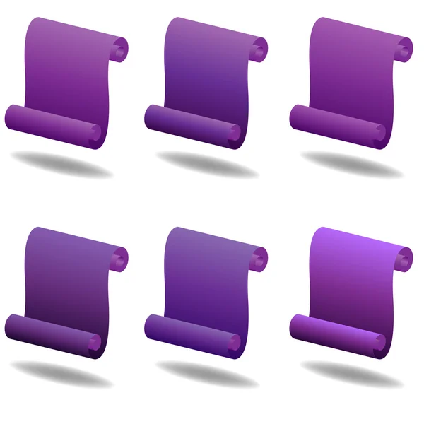 Scroll Set - Purple — Stock Vector