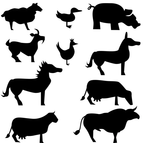 Farm Animal Set — Stock Vector