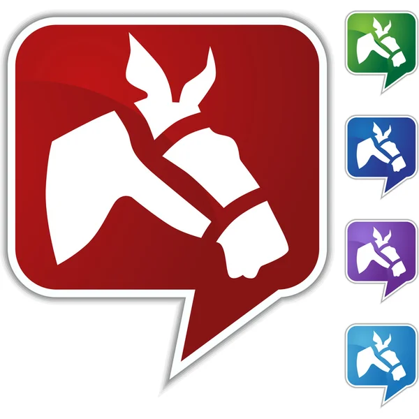 Závodní kůň ikona — Stockový vektor