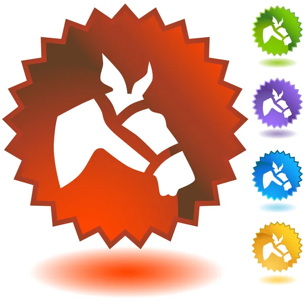 Icono de caballo de carreras — Archivo Imágenes Vectoriales