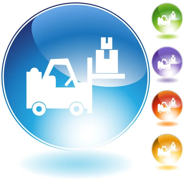 Warehouse Forklift Icon — Stock Vector