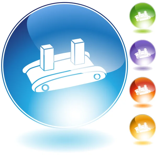 Shipping Conveyor Belt Icon — Stok Vektör