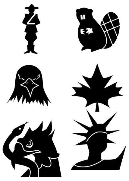 Symboles nord-américains — Image vectorielle