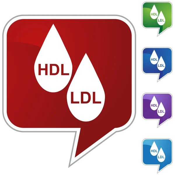 Colesterolo HDL LDL — Vettoriale Stock