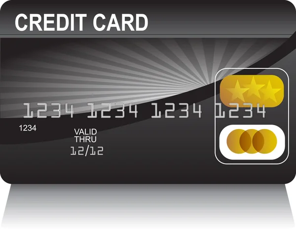 Cartão de crédito Black Gold — Vetor de Stock
