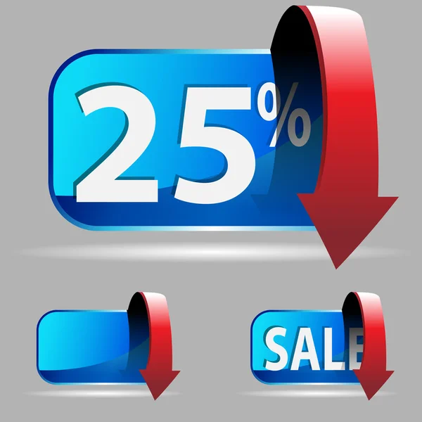 25% — Vetor de Stock