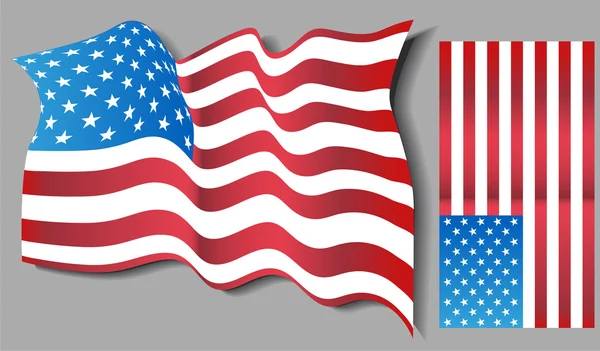 Set bandiera USA — Vettoriale Stock