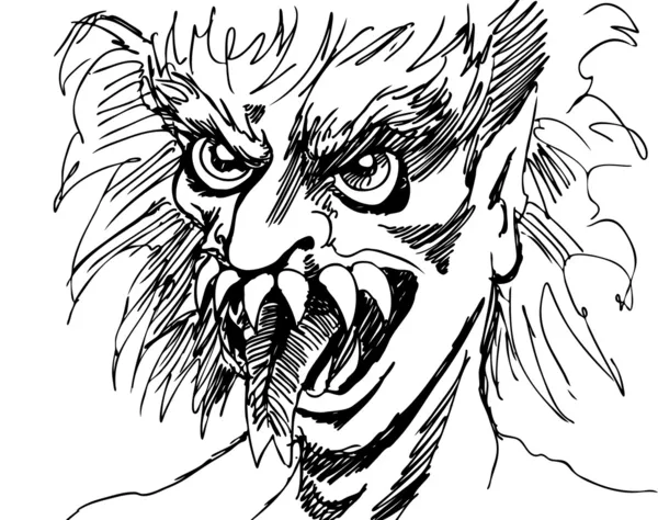 怪物脸 — 图库矢量图片
