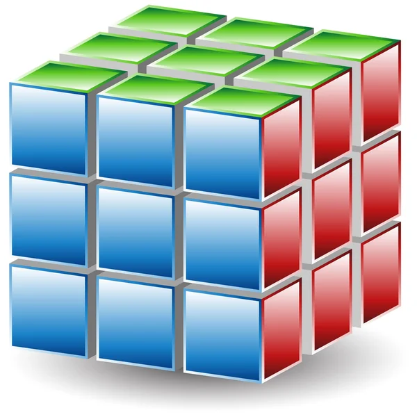 Головоломка куб — стоковий вектор