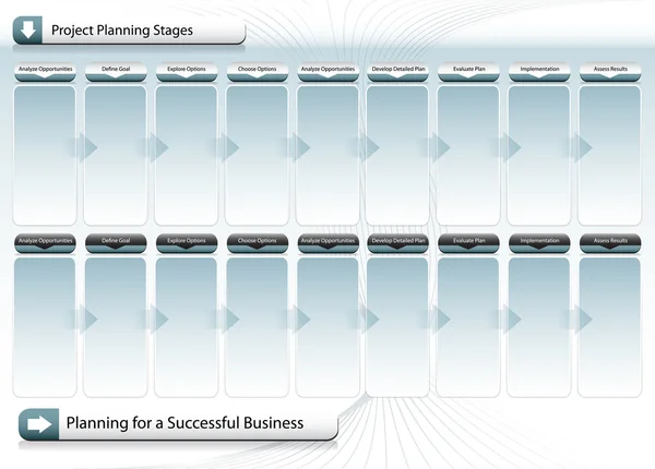 График успешного бизнес-планирования — стоковый вектор