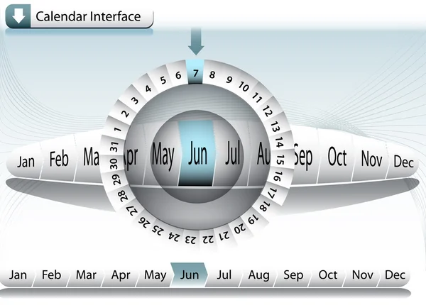 Kalender interface — Stockvector