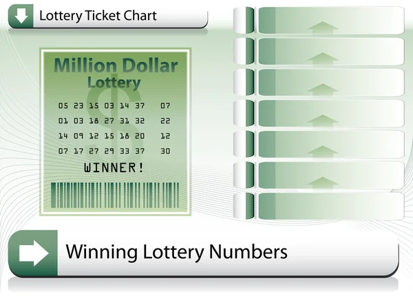 Winning Lottery Ticket Background — Stock Vector