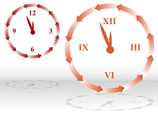 Reloj hacia atrás — Archivo Imágenes Vectoriales