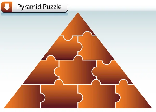 Piramide puzzle — Vettoriale Stock