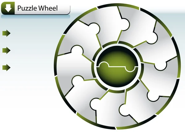 Puzzle Wheel Chart — Stock Vector