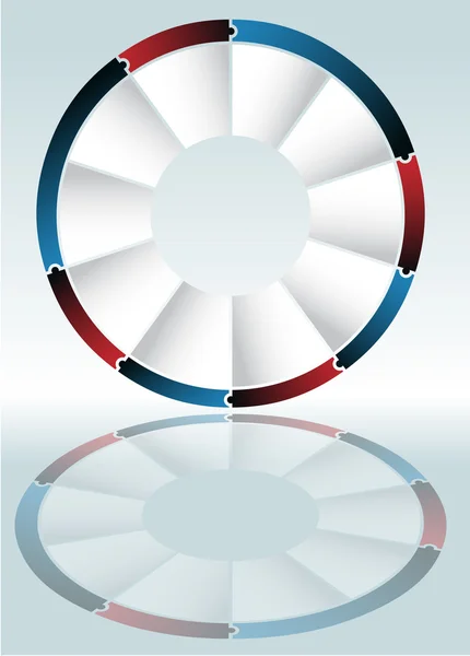 Diagrama de rueda de rompecabezas — Archivo Imágenes Vectoriales