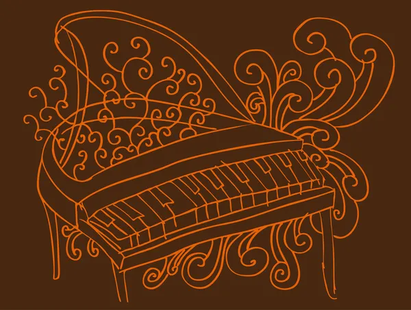 Fond de piano — Image vectorielle