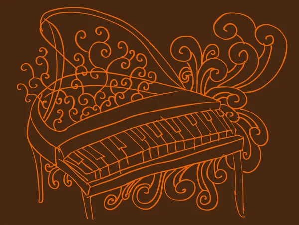 Fondo de piano — Vector de stock