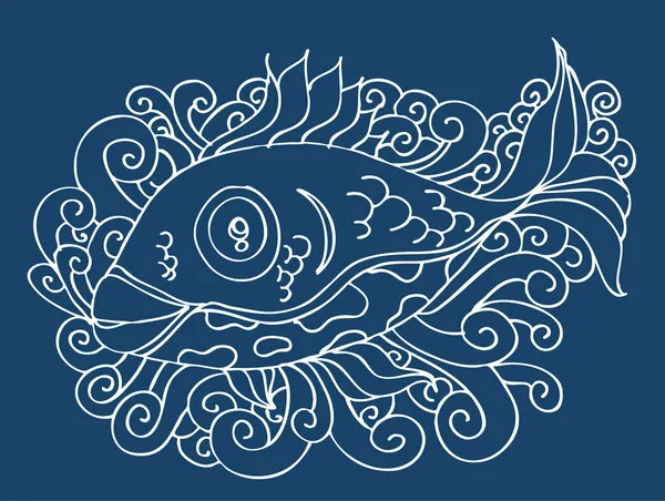 Desenho de peixes — Vetor de Stock