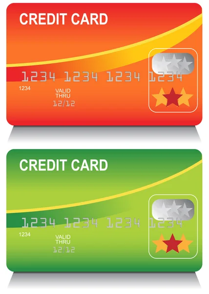 Kredi kartı set — Stok Vektör