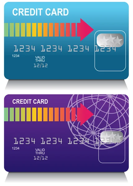 Kreditní karta sada — Stockový vektor