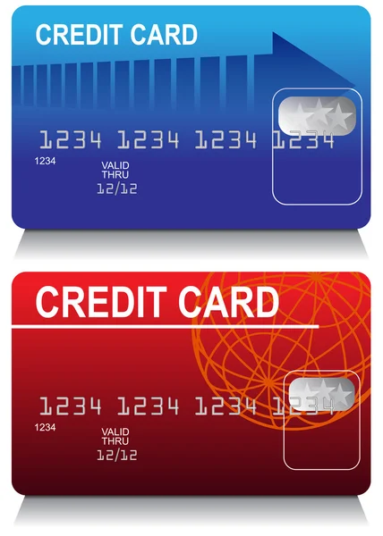 Kreditkartenset — Stockvektor