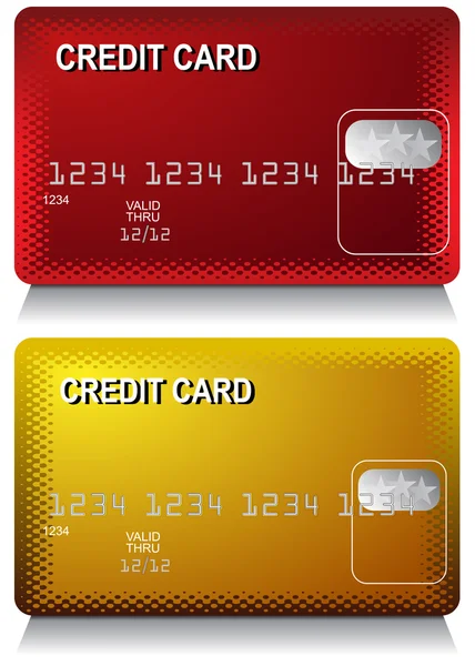 Set carta di credito — Vettoriale Stock