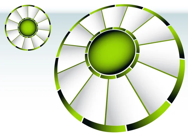 Gröna hjulet — Stock vektor