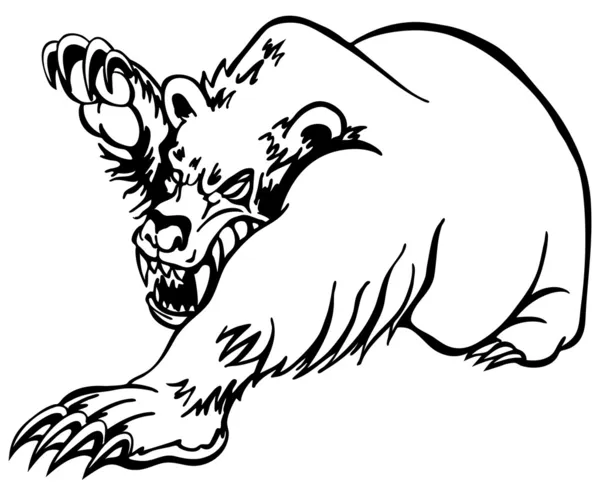Θυμωμένος αρκούδα — Διανυσματικό Αρχείο