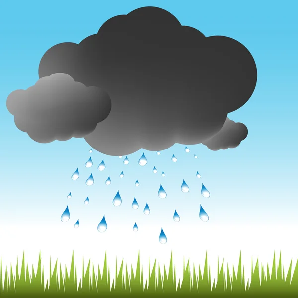 Cloudburst Weather — Stock Vector