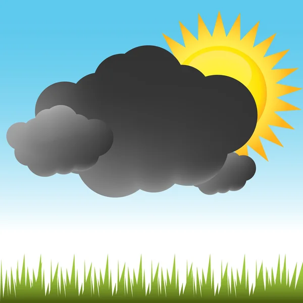 Partly Sunny Weather — Stock Vector